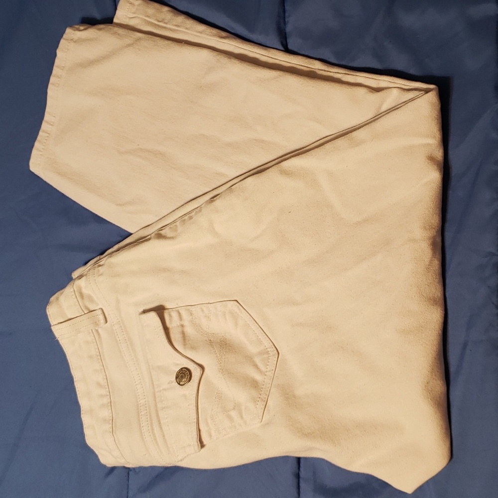 Nine West, white denim Capri jeans 14